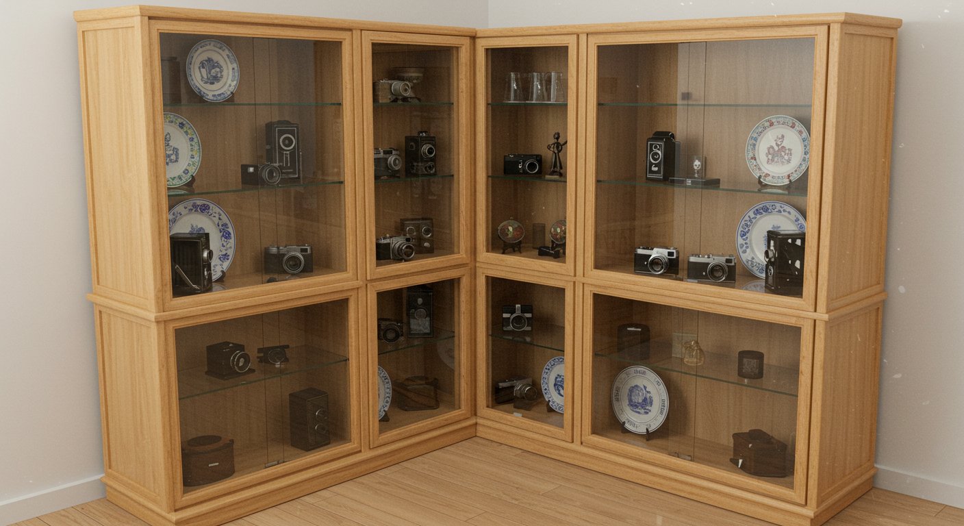 Корпусная мебель витрины с полками