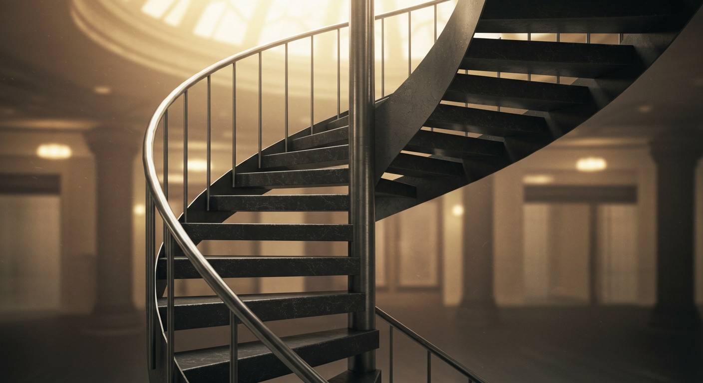 Винтовая лестница с долговечной конструкцией Винтовая лестница с долговечной конструкцией