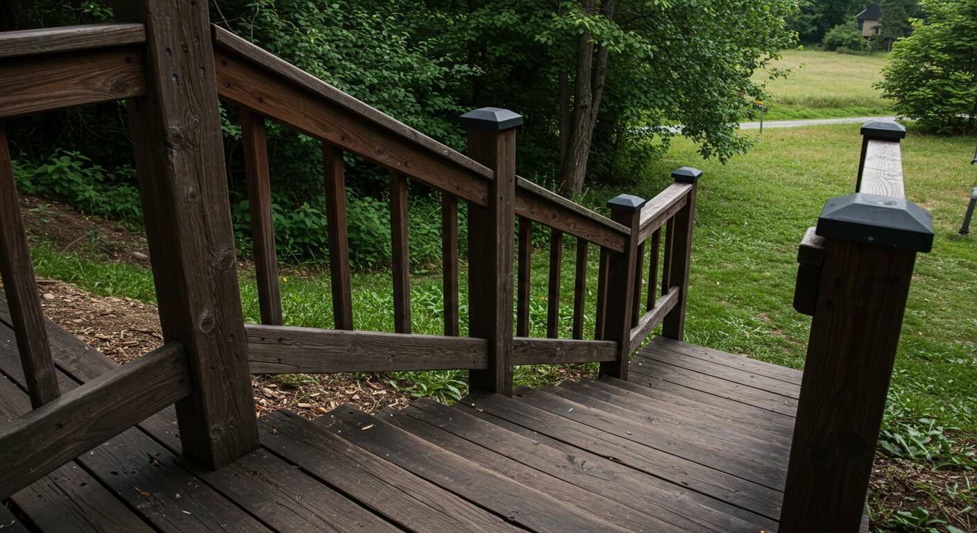 Лестницы с усиленными деревянными перилами и балясинами